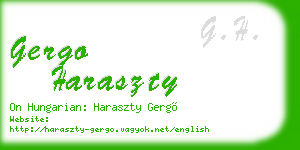 gergo haraszty business card